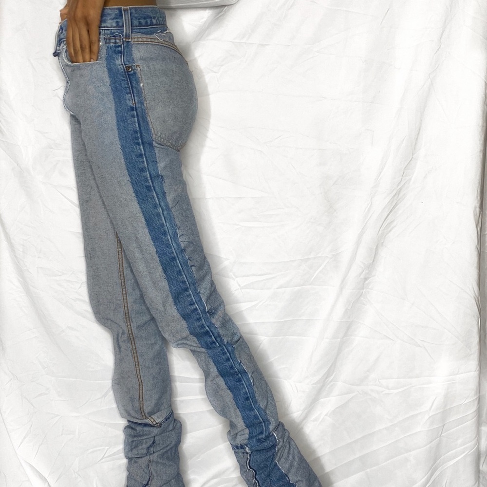 Reversed Stacked Jeans - Picture 2 of 5